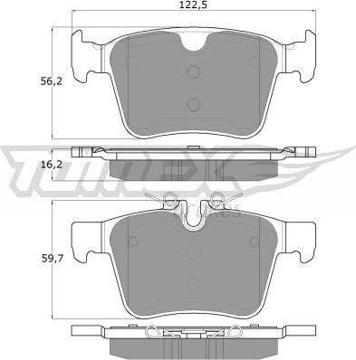 TOMEX brakes TX 18-16 - Sada brzdových destiček, kotoučová brzda www.parts5.com