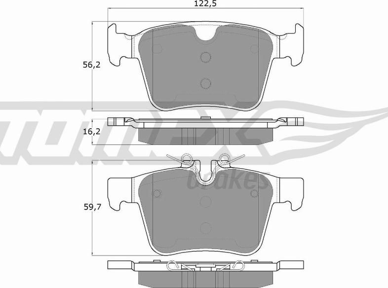 TOMEX brakes TX 18-16 - Тормозные колодки, дисковые, комплект www.parts5.com