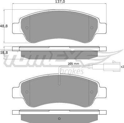 TOMEX brakes TX 18-10 - Set placute frana,frana disc www.parts5.com