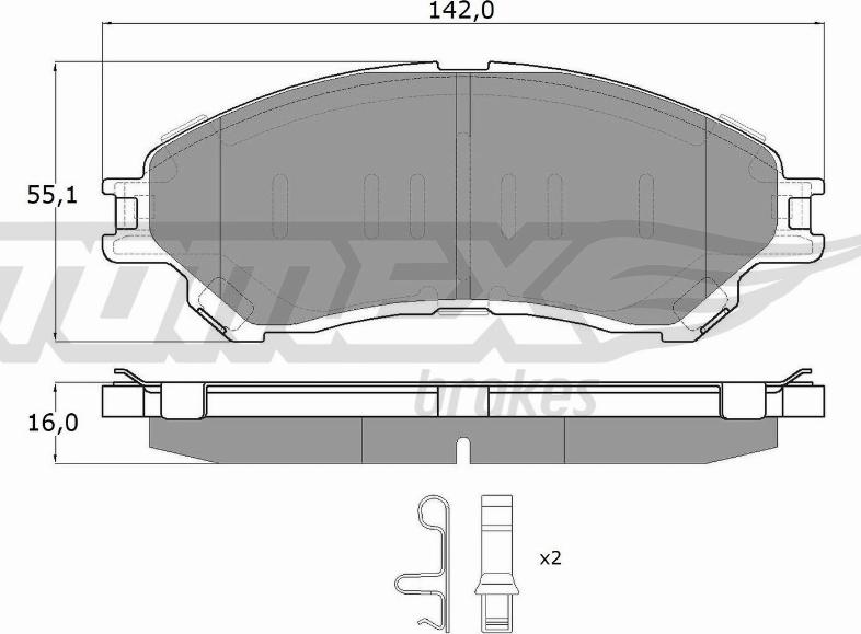 TOMEX brakes TX 18-13 - Brake Pad Set, disc brake www.parts5.com