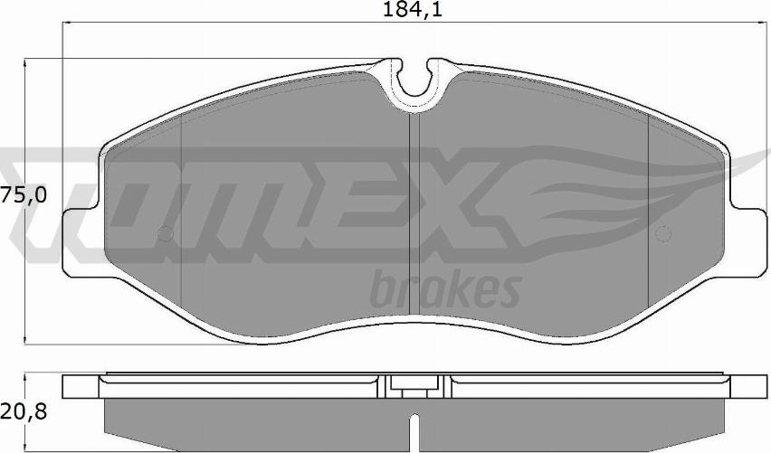 TOMEX brakes TX 18-12 - Brake Pad Set, disc brake www.parts5.com