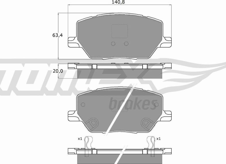 TOMEX brakes TX 18-17 - Set placute frana,frana disc www.parts5.com