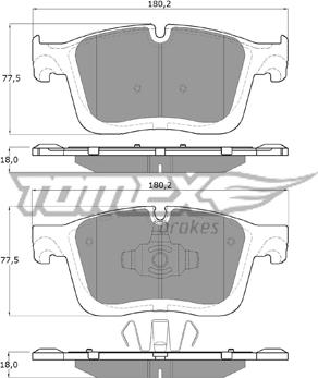 TOMEX brakes TX 18-84 - Brake Pad Set, disc brake www.parts5.com