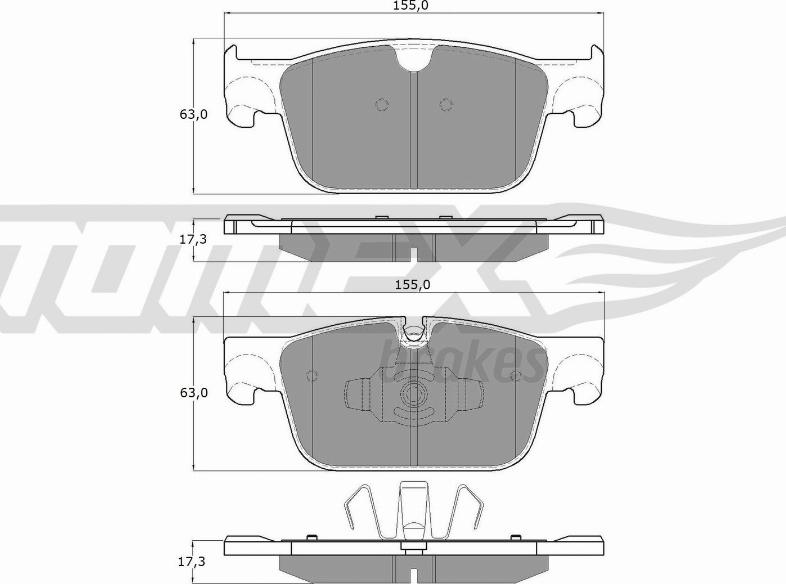 TOMEX brakes TX 18-86 - Set placute frana,frana disc www.parts5.com