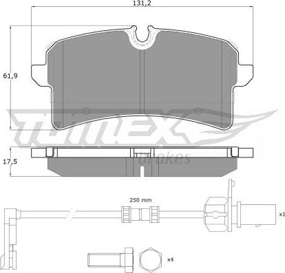 TOMEX brakes TX 18-88 - Set placute frana,frana disc www.parts5.com