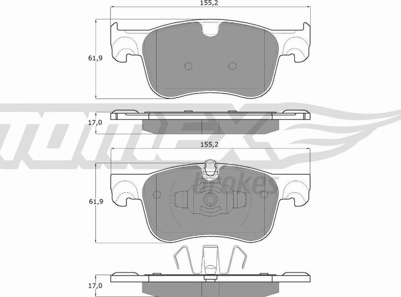 TOMEX brakes TX 18-35 - Set placute frana,frana disc www.parts5.com