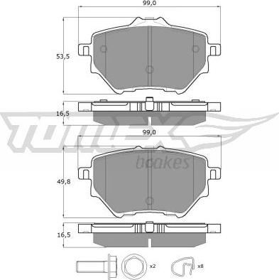 TOMEX brakes TX 18-36 - Brake Pad Set, disc brake www.parts5.com