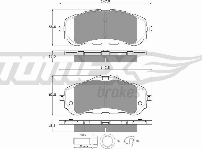 TOMEX brakes TX 18-38 - Juego de pastillas de freno www.parts5.com