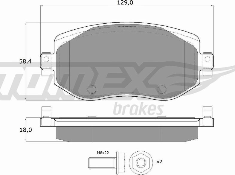 TOMEX brakes TX 18-33 - Komplet pločica, disk-kočnica www.parts5.com