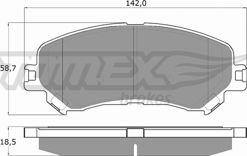 TOMEX brakes TX 18-25 - Тормозные колодки, дисковые, комплект www.parts5.com