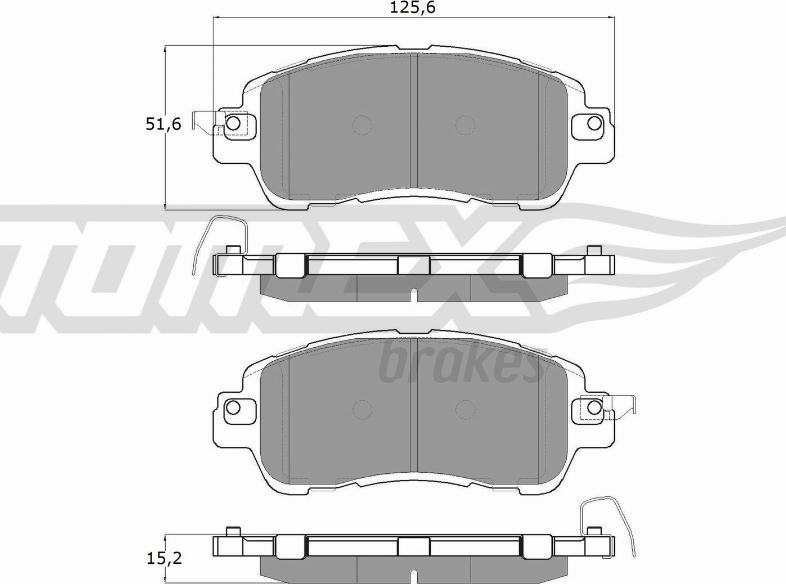 TOMEX brakes TX 18-26 - Set placute frana,frana disc www.parts5.com