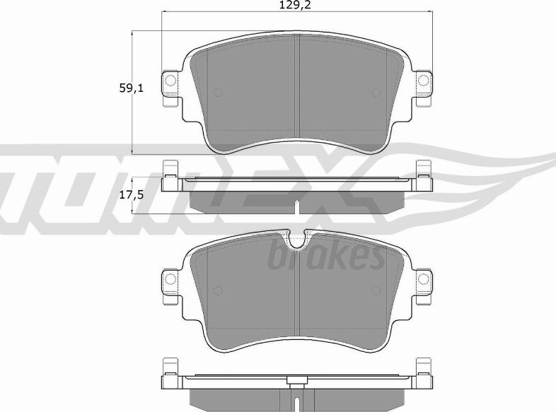 TOMEX brakes TX 18-23 - Piduriklotsi komplekt,ketaspidur www.parts5.com