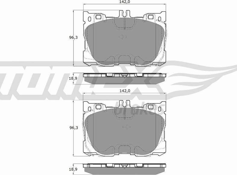 TOMEX brakes TX 18-75 - Set placute frana,frana disc www.parts5.com