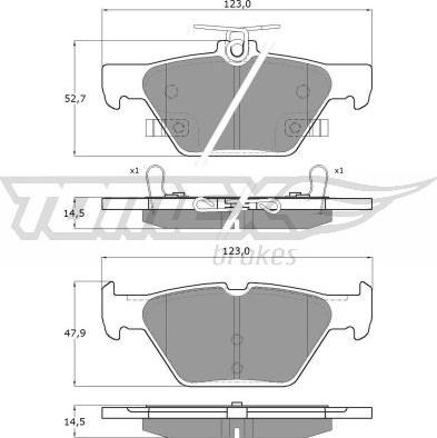 TOMEX brakes TX 18-71 - Set placute frana,frana disc www.parts5.com