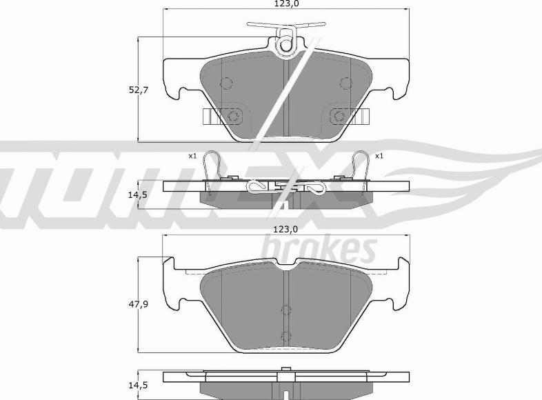 TOMEX brakes TX 18-71 - Set placute frana,frana disc www.parts5.com