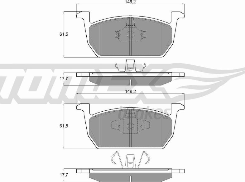 TOMEX brakes TX 18-73 - Sada brzdových destiček, kotoučová brzda www.parts5.com