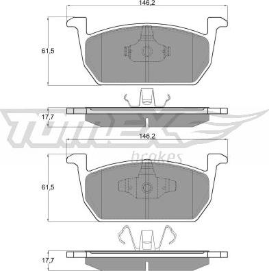 TOMEX brakes TX 18-73 - Komplet kočnih obloga, disk kočnica www.parts5.com