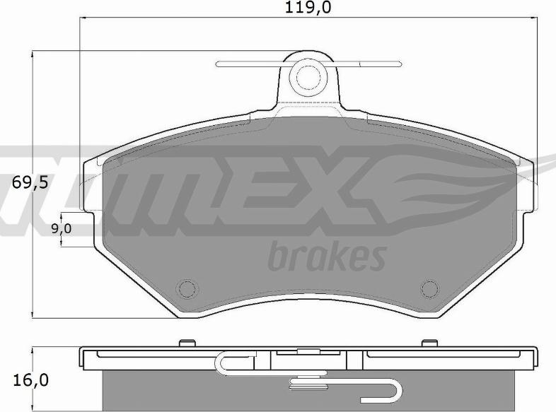 TOMEX brakes TX 13-94 - Set placute frana,frana disc www.parts5.com