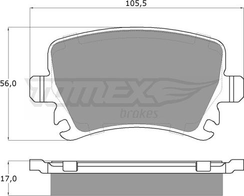 TOMEX brakes TX 13-95 - Set placute frana,frana disc www.parts5.com