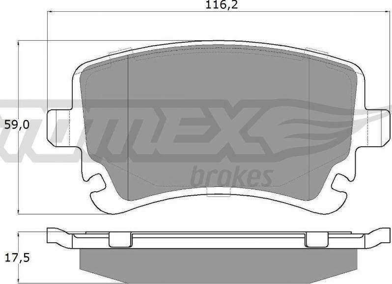 TOMEX brakes TX 13-961 - Σετ τακάκια, δισκόφρενα www.parts5.com