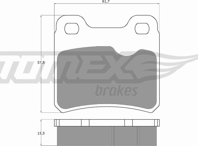 TOMEX brakes TX 13-49 - Komplet pločica, disk-kočnica www.parts5.com