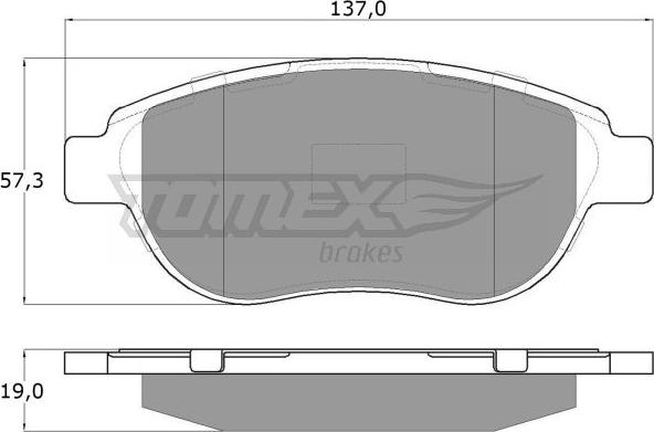 TOMEX brakes TX 13-42 - Juego de pastillas de freno parts5.com