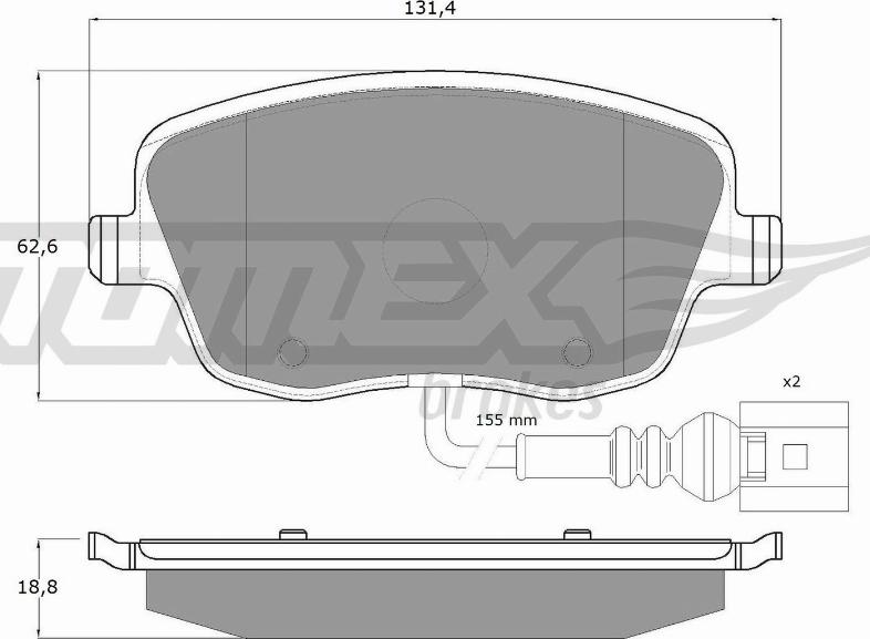 TOMEX brakes TX 13-591 - Brake Pad Set, disc brake www.parts5.com