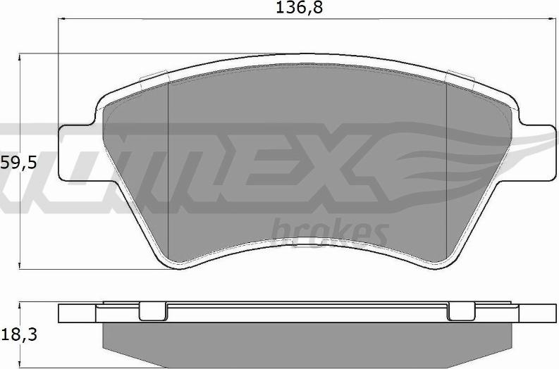 TOMEX brakes TX 13-54 - Fren balata seti, diskli fren www.parts5.com