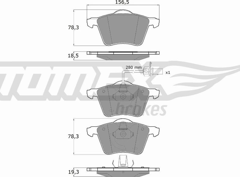 TOMEX brakes TX 13-58 - Set placute frana,frana disc www.parts5.com