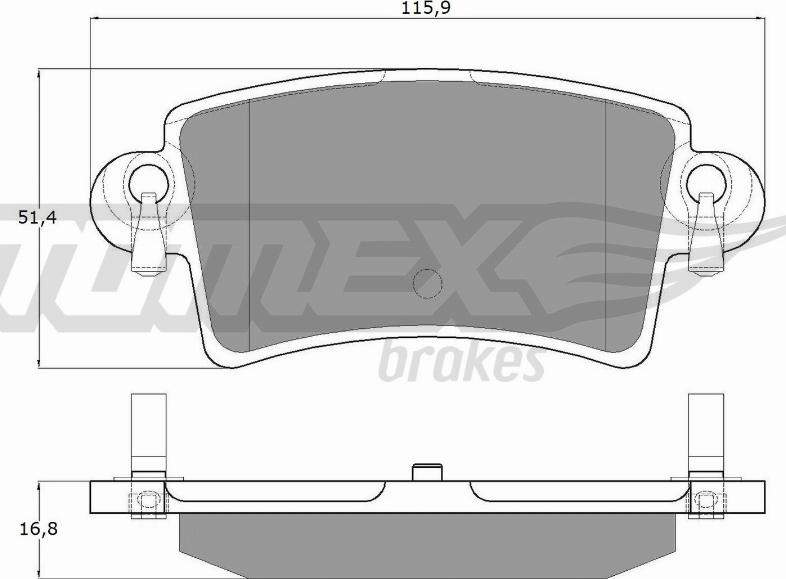 TOMEX brakes TX 13-52 - Тормозные колодки, дисковые, комплект www.parts5.com