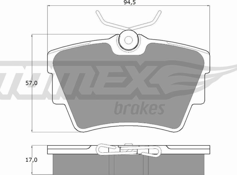 TOMEX brakes TX 13-09 - Bremsbelagsatz, Scheibenbremse www.parts5.com