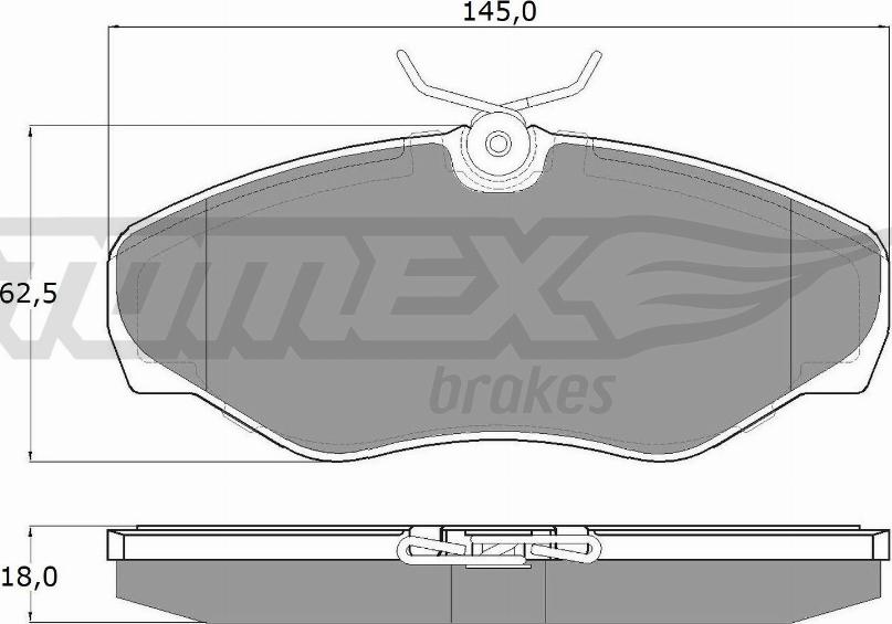 TOMEX brakes TX 13-08 - Комплект спирачно феродо, дискови спирачки www.parts5.com