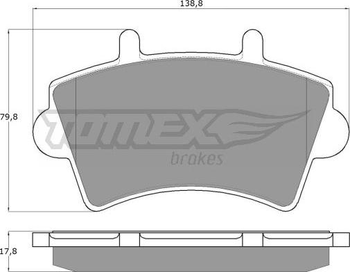 TOMEX brakes TX 13-02 - Bremsbelagsatz, Scheibenbremse www.parts5.com