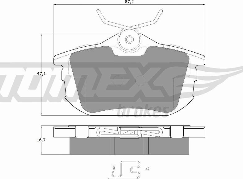 TOMEX brakes TX 13-07 - Set placute frana,frana disc www.parts5.com