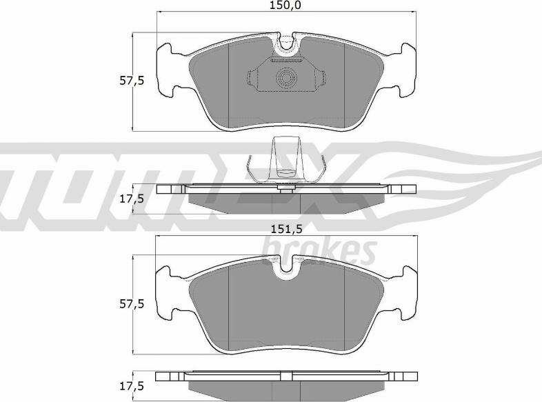 TOMEX brakes TX 13-16 - Тормозные колодки, дисковые, комплект www.parts5.com