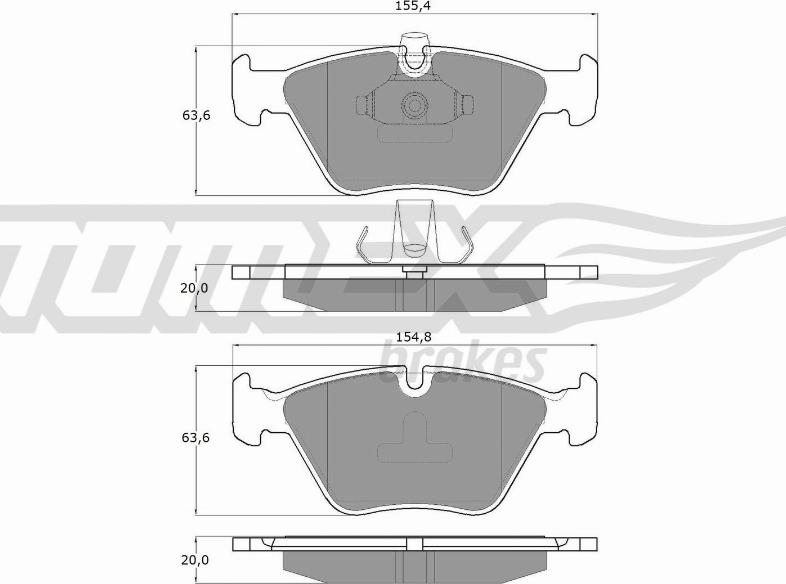 TOMEX brakes TX 13-18 - Set placute frana,frana disc www.parts5.com