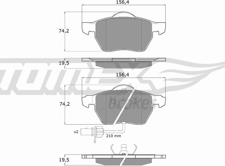 TOMEX brakes TX 13-13 - Komplet kočnih obloga, disk kočnica www.parts5.com