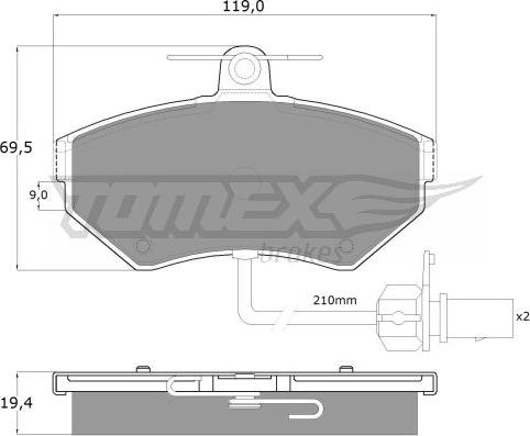 TOMEX brakes TX 13-121 - Kit de plaquettes de frein, frein à disque www.parts5.com