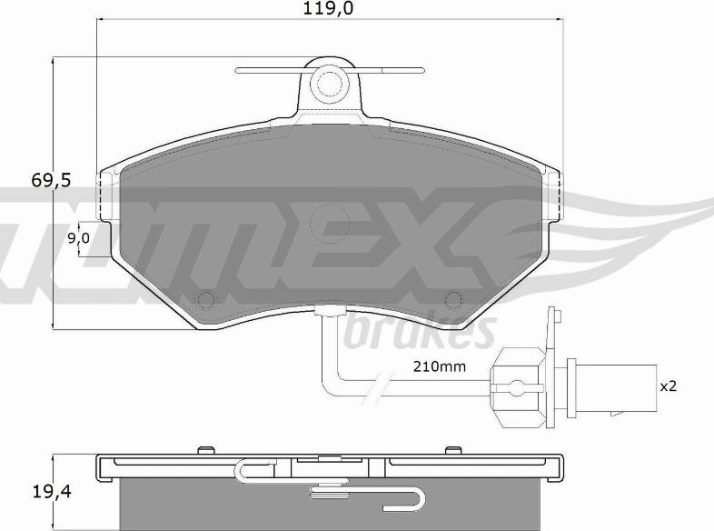 TOMEX brakes TX 13-121 - Juego de pastillas de freno www.parts5.com