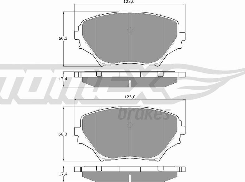 TOMEX brakes TX 13-85 - Fékbetétkészlet, tárcsafék www.parts5.com