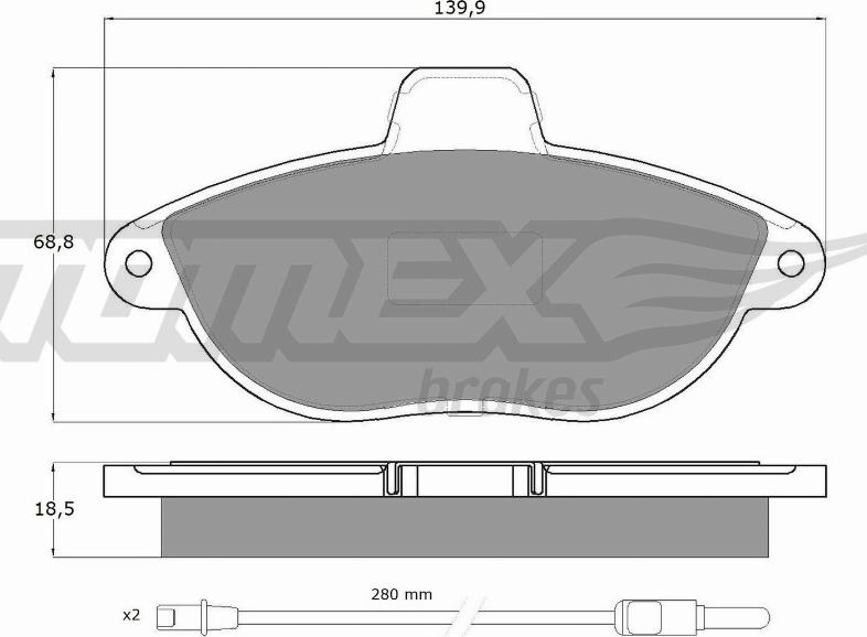 TOMEX brakes TX 13-35 - Brake Pad Set, disc brake www.parts5.com