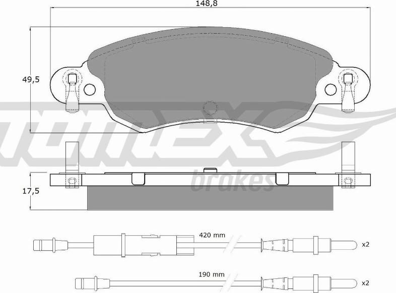 TOMEX brakes TX 13-30 - Brake Pad Set, disc brake www.parts5.com