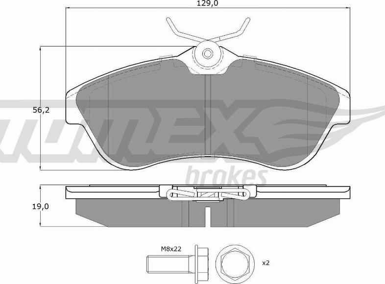 TOMEX brakes TX 13-29 - Тормозные колодки, дисковые, комплект www.parts5.com