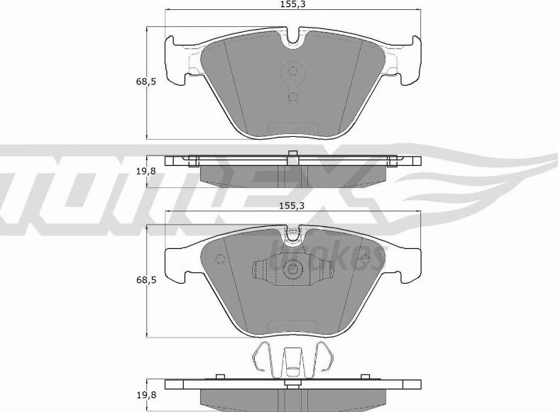 TOMEX brakes TX 13-251 - Тормозные колодки, дисковые, комплект www.parts5.com