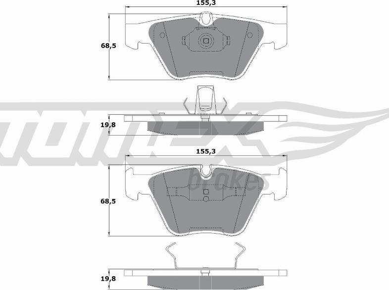 TOMEX brakes TX 13-25 - Тормозные колодки, дисковые, комплект www.parts5.com