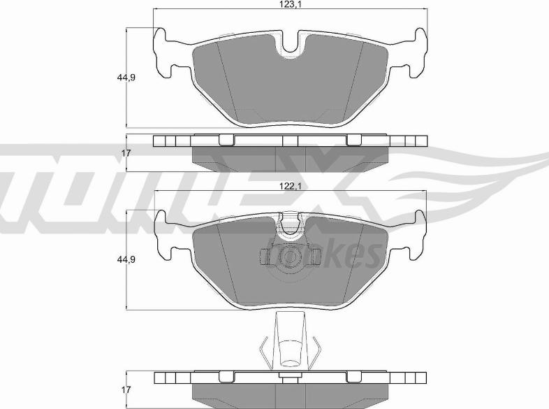 TOMEX brakes TX 13-21 - Brake Pad Set, disc brake parts5.com