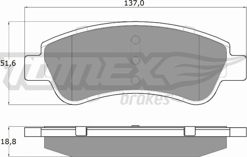 TOMEX brakes TX 13-27 - Fékbetétkészlet, tárcsafék www.parts5.com