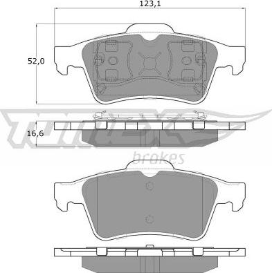 TOMEX brakes TX 12-95 - Komplet kočnih obloga, disk kočnica www.parts5.com