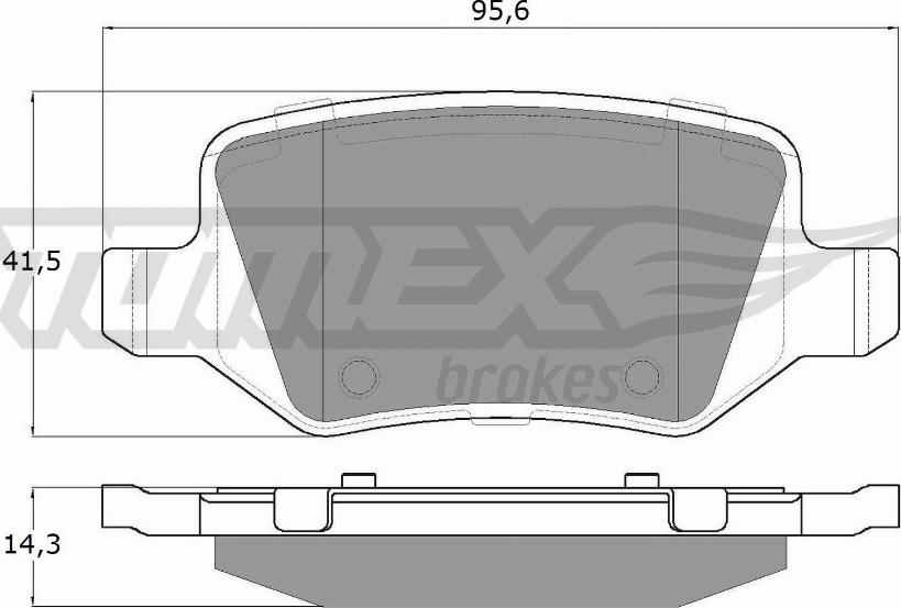 TOMEX brakes TX 12-90 - Brake Pad Set, disc brake www.parts5.com