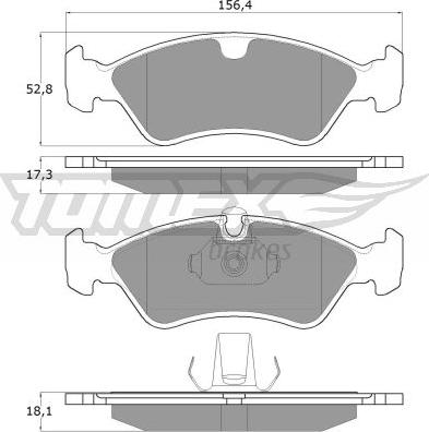 TOMEX brakes TX 12-98 - Brake Pad Set, disc brake www.parts5.com